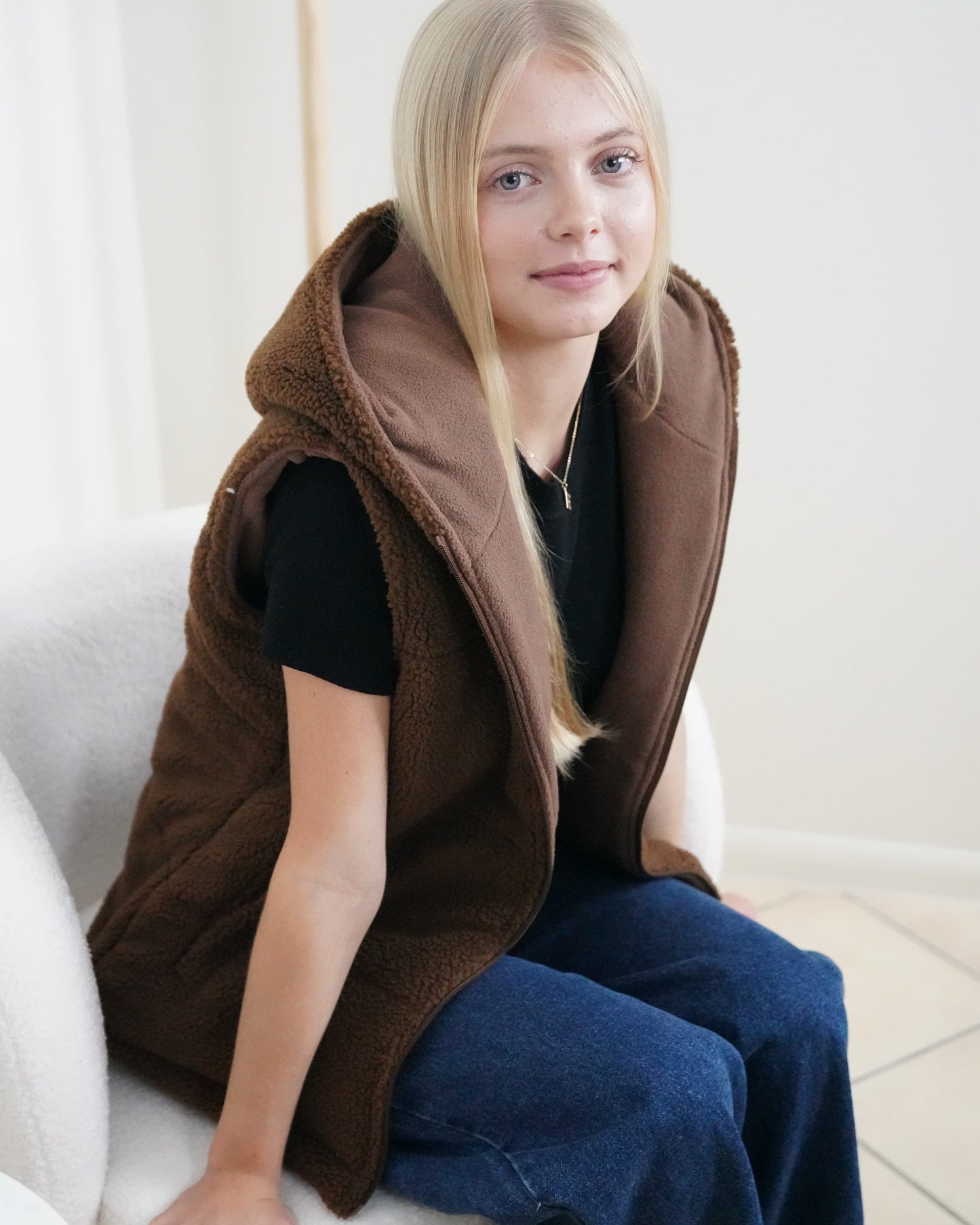 Premium Choc Brown Hooded Puffer Jacket