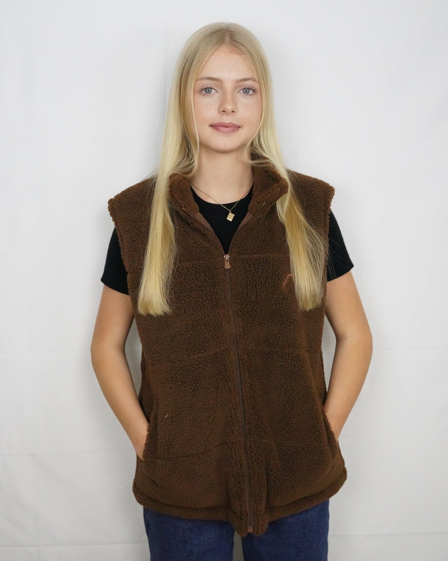 Premium Choc Brown Sleeveless Puffer Jacket