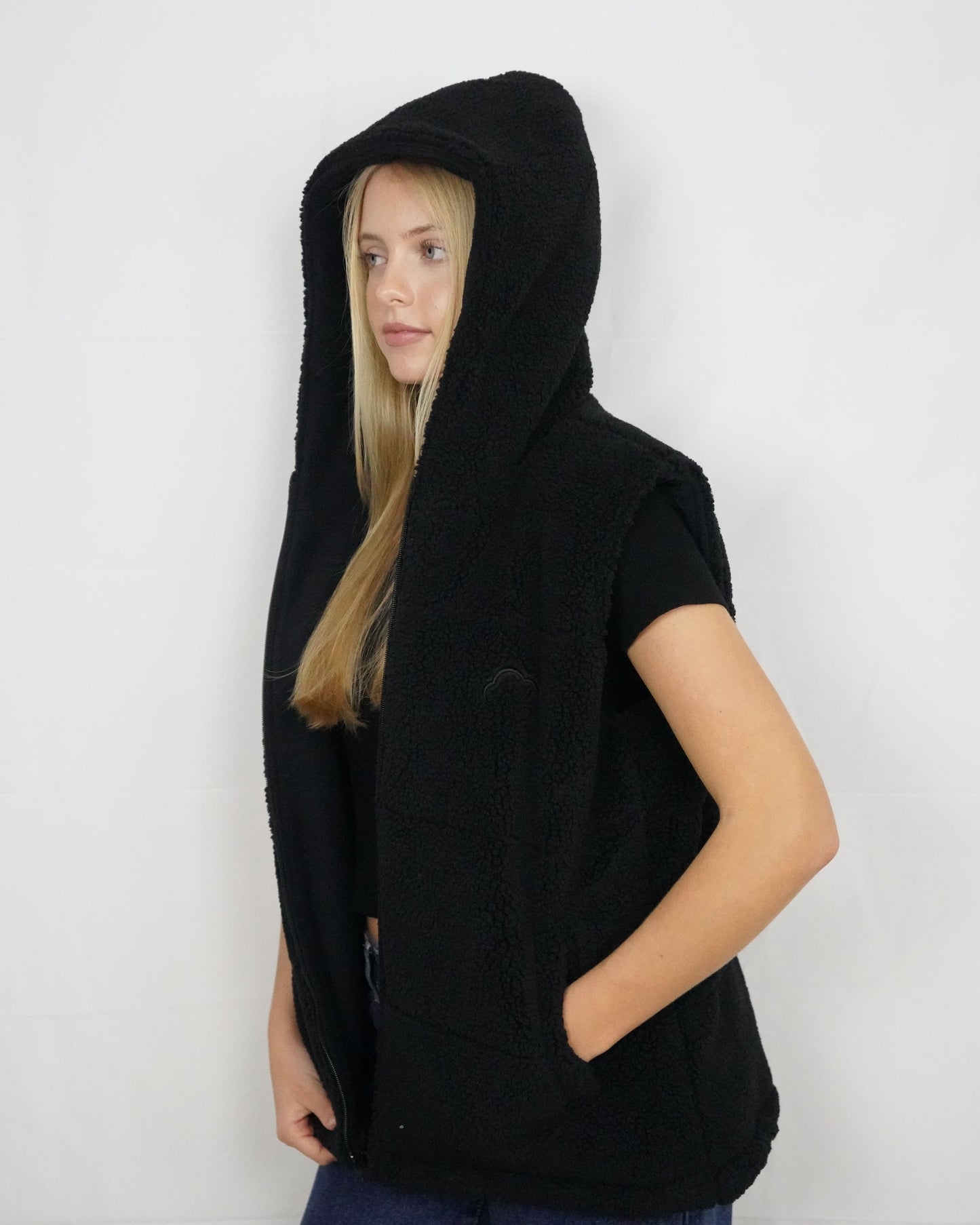 Premium Midnight Black Hooded Puffer Jacket