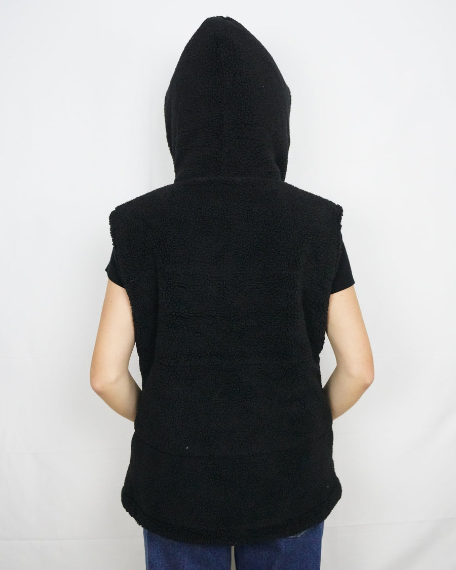Alternate view of Premium Midnight Black Hooded Puffer Jacket