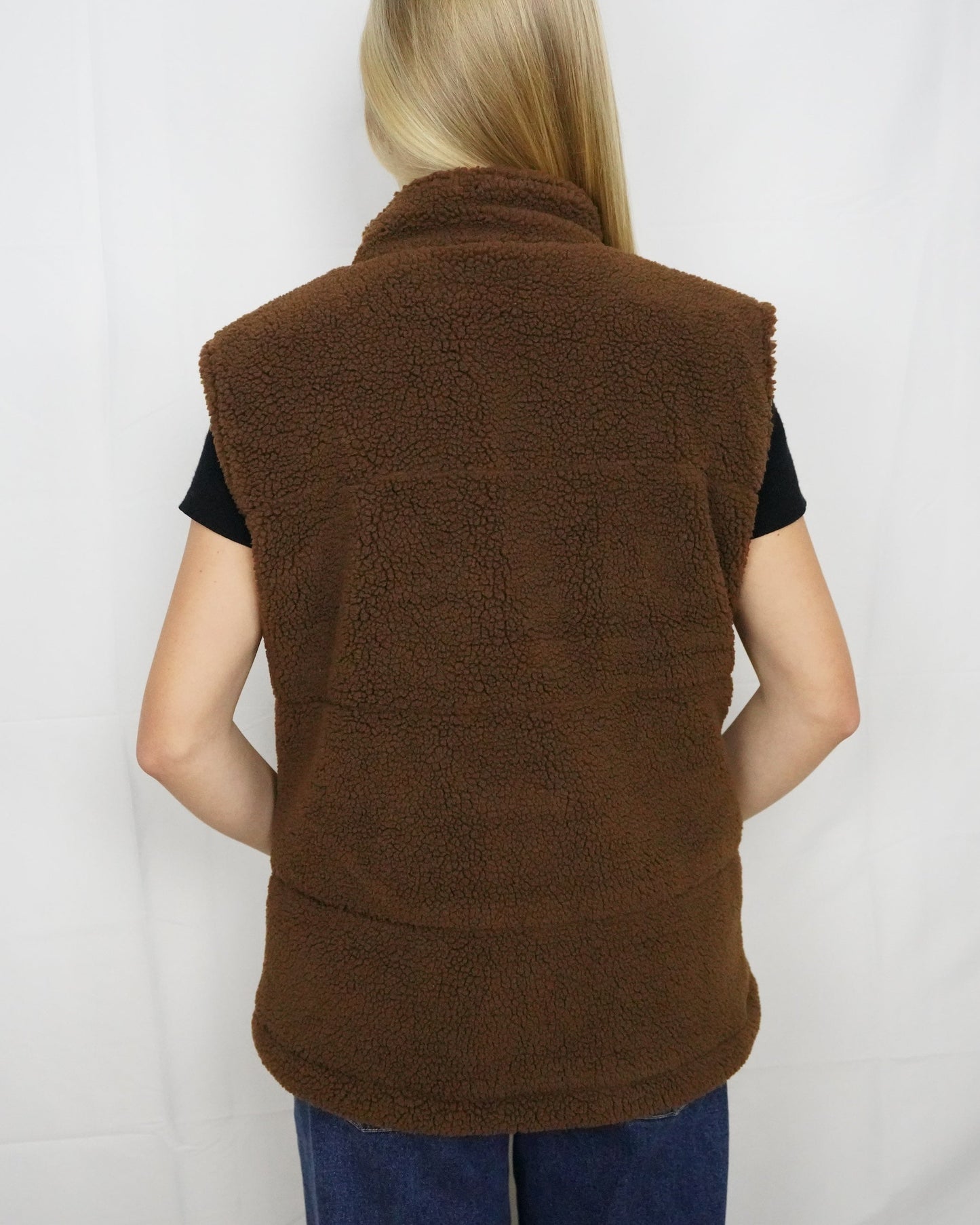 Premium Choc Brown Sleeveless Puffer Jacket