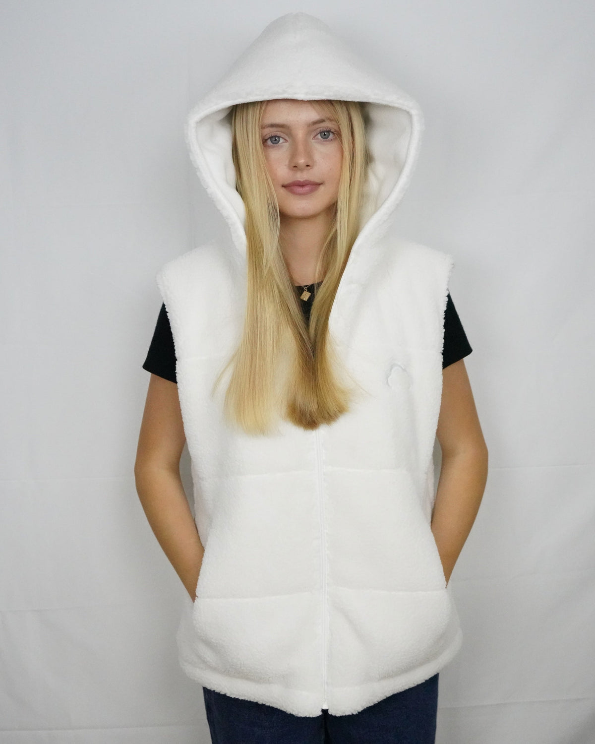 Premium White Hooded Puffer Jacket