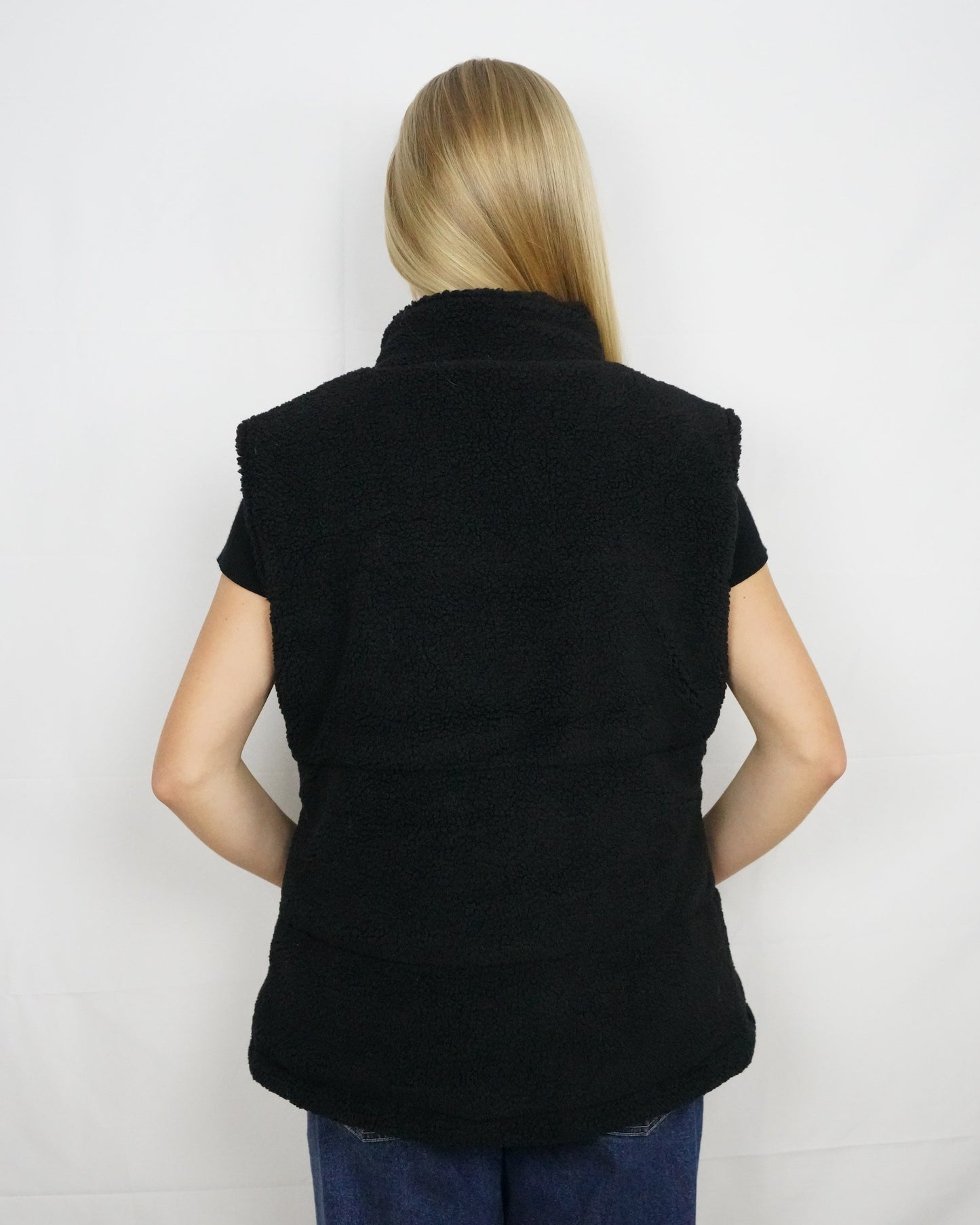 Premium Midnight Black Sleeveless Puffer Jacket