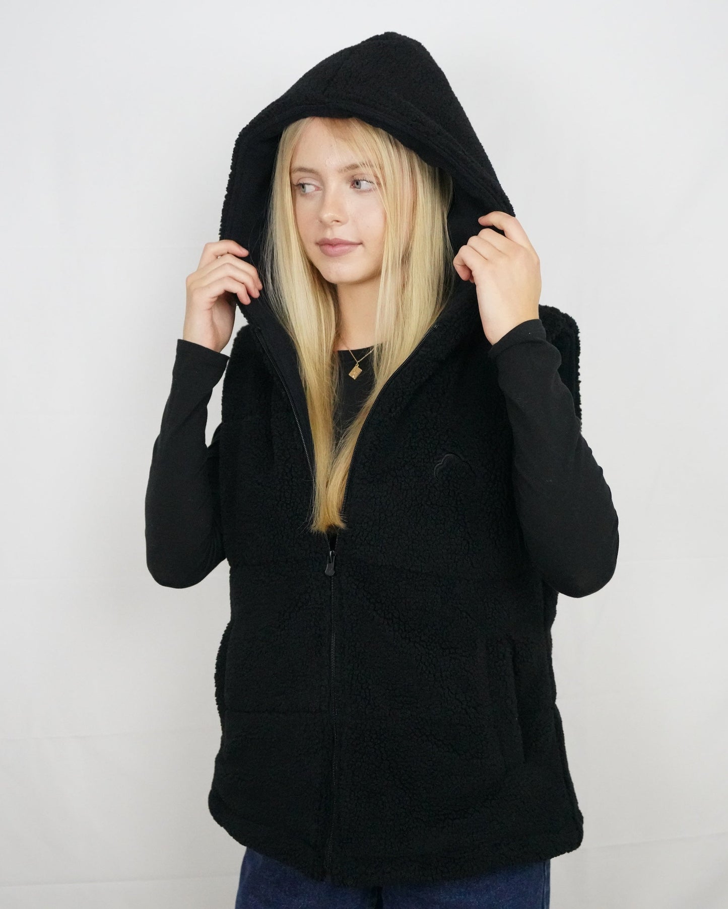 Premium Midnight Black Hooded Puffer Jacket