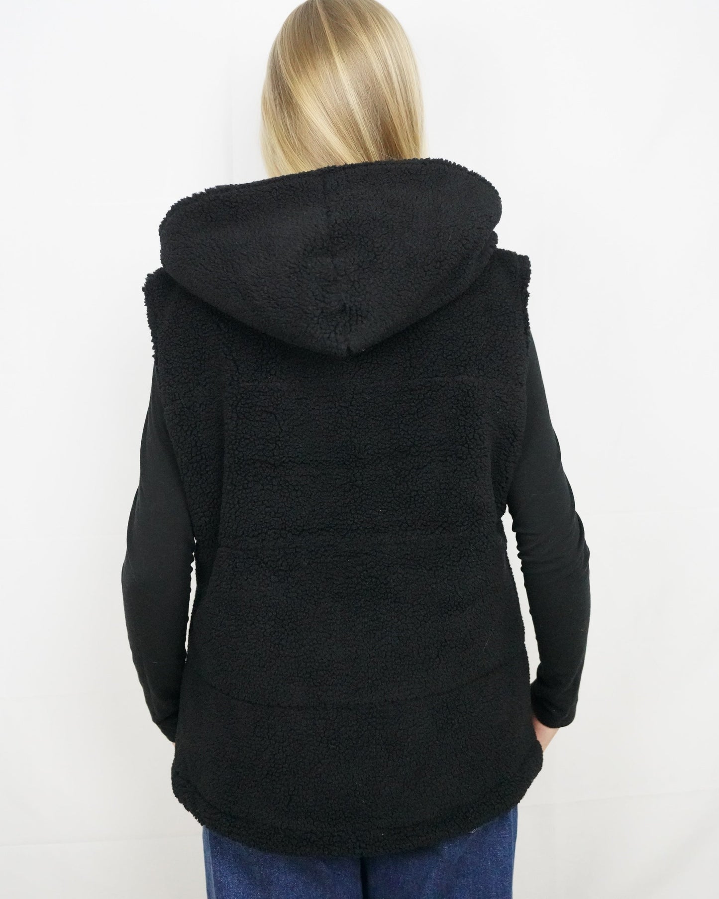 Premium Midnight Black Hooded Puffer Jacket