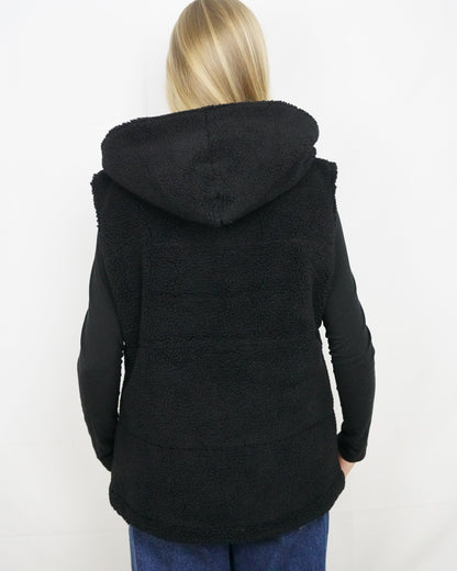 Premium Midnight Black Hooded Puffer Jacket