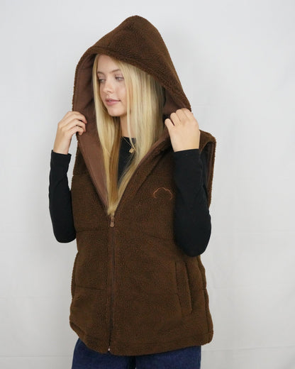 Premium Choc Brown Hooded Puffer Jacket